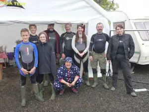 All ready to abseil down Ashgill Force!