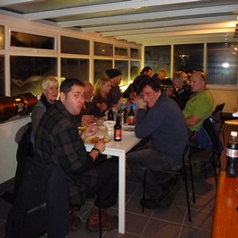 Group dining in the conservatory!